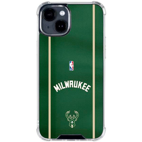 NBA Milwaukee Bucks Jersey iPhone 15 Clear Case
